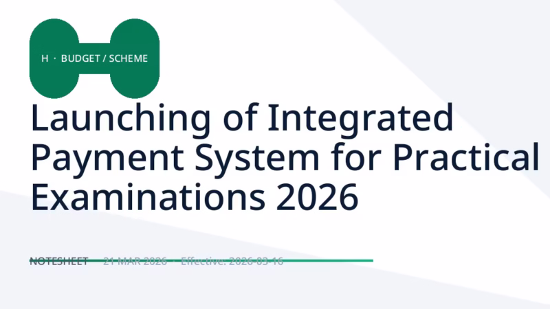 Launching of Integrated Payment System for Practical Examinations 2026